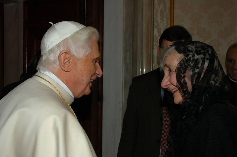 Benedict XVI meeting Alice von Hildebrand