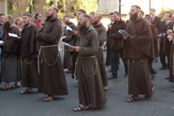 Les capucins de Morgon à Lourdes en octobre 2008