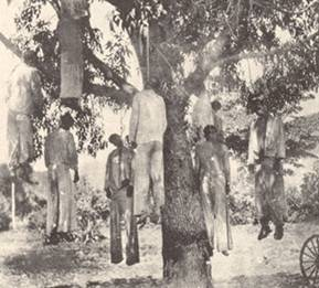 Cristeros mexicains pendus aux arbres