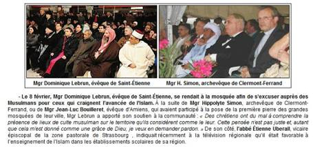 « Mgr » Lebrun dans une réunion conciliaire œcuménique qui n’est autre que le beau-frère de l’abbé Jacques Laguérie